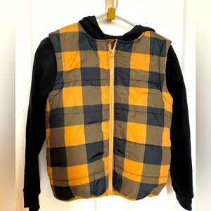 Girls - size medium jacket/coat, gold/tan & black.